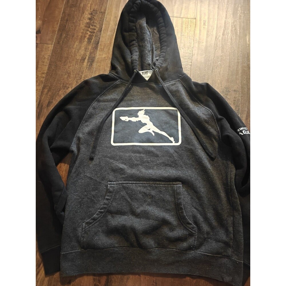 Overwatch Men Sweatshirt Large Gray Hoodie Logo Graphic Blizzard eSport League S